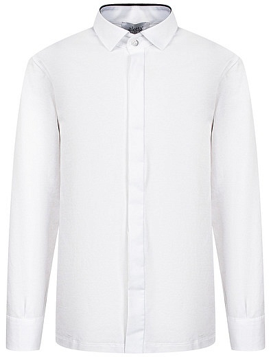 Белая рубашка из хлопка с эластаном Aletta - 1014519181357 - Фото 1