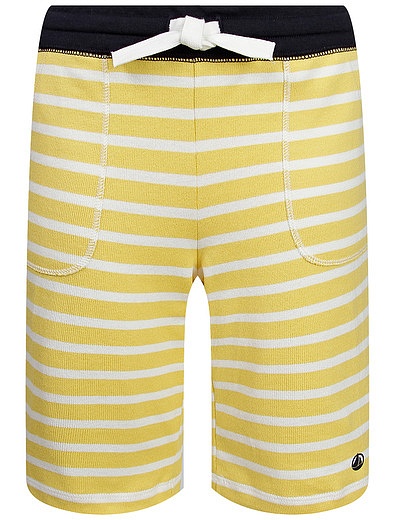Желтые хлопковые шорты в полоску PETIT BATEAU - 1414529271671 - Фото 1