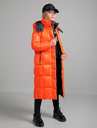 Оранжевое пуховое пальто NAUMI - 1124509183756 - Фото 2