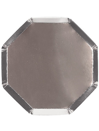 Набор серебряных одноразовых тарелок 8 шт. Meri Meri - 2294520080545 - Фото 1