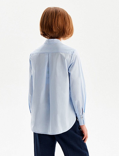 Голубая блуза с оборкой SILVER SPOON - 1034509280259 - Фото 4