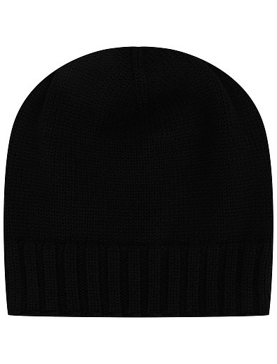 Черная шерстянная шапка с нашивками Regina - 1354529080302 - Фото 4
