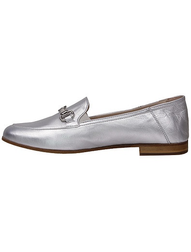 Серебряные туфли из натуральной кожи Florens - 2014209970109 - Фото 3