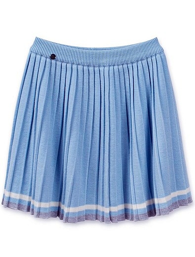 Голубая юбка из шерсти мериноса Fun Tricot - 1044500170275 - Фото 1