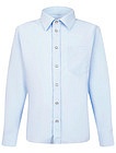 Голубая рубашка на кнопках свободного кроя - 1014519380736