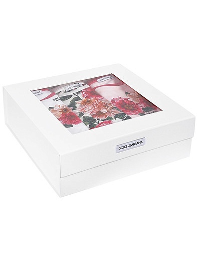Набор боди с цветочным принтом из 3 шт. Dolce & Gabbana - 1254509170019 - Фото 6
