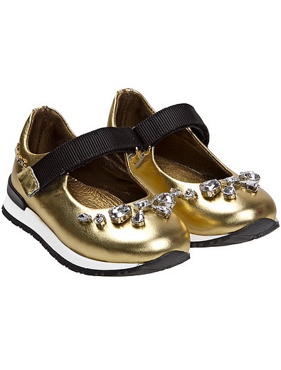Золотистые туфли Simonetta - 2010109780015 - Фото 1