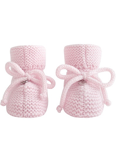 Розовые пинетки-носочки из шерсти мериноса MIACOMPANY - 1534500070021 - Фото 1