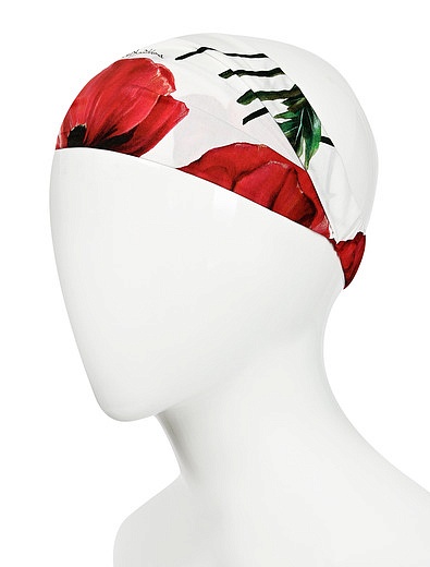 Повязка из хлопка с принтом маки Dolce & Gabbana - 1424508370073 - Фото 2