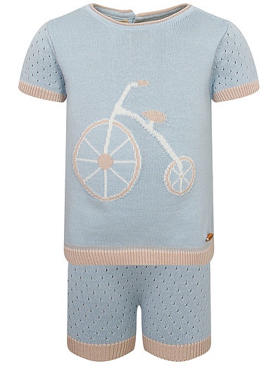 Комплект из футболки и шорт с велосипедом Leoking - 3024510270606 - Фото 1
