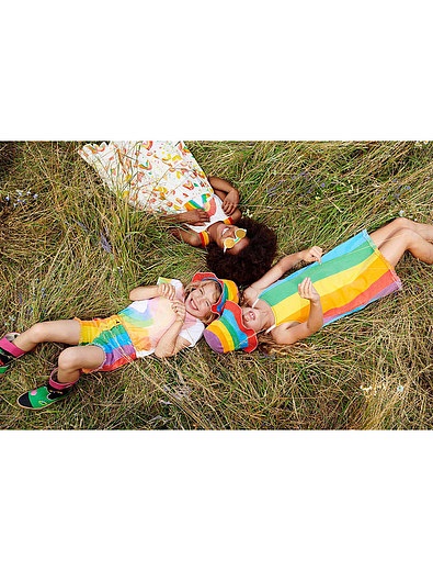 Джинсовые шорты с радужным принтом Stella McCartney - 1412509070245 - Фото 2