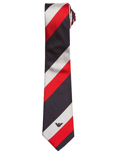 Шелковый галстук в полоску EMPORIO ARMANI - 1322518580140 - Фото 1