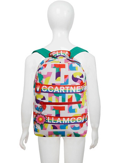 Рюкзак с разноцветным принтом логотипа Stella McCartney - 1504508370188 - Фото 2