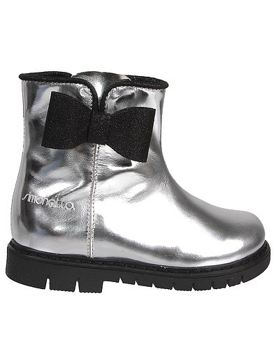 Серебряные ботинки с бантиками Simonetta - 2034209981257 - Фото 2