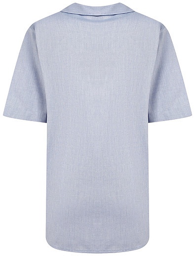 Рубашка из хлопка оксфорд с логотипом GUCCI - 1014519170290 - Фото 3