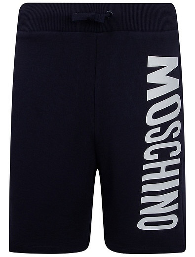 Хлопковые шорты с логотипом Moschino - 1414519176610 - Фото 1