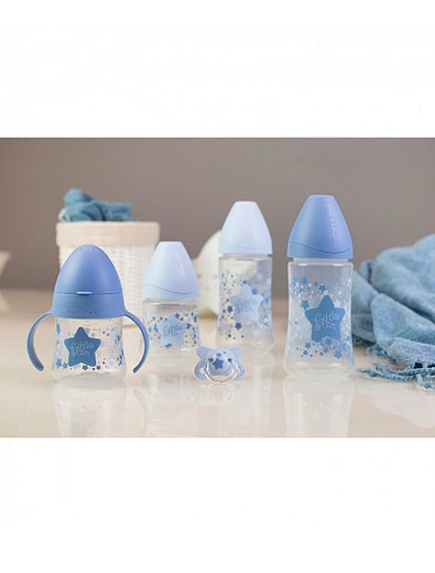 Набор Little Star из трёх бутылочек, поильника и пустышки для детей 2-4 месяца Suavinex - 5114520080222 - Фото 2