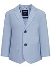 Голубой пиджак из льна и хлопка - 1334519370569