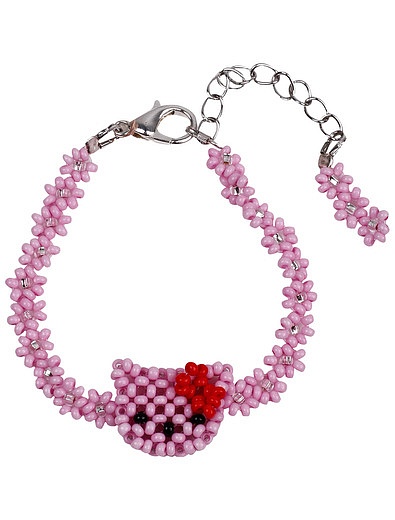 Розовый браслет из бисера Hello Kitty HIAYNDERFYT - 3504500180059 - Фото 1