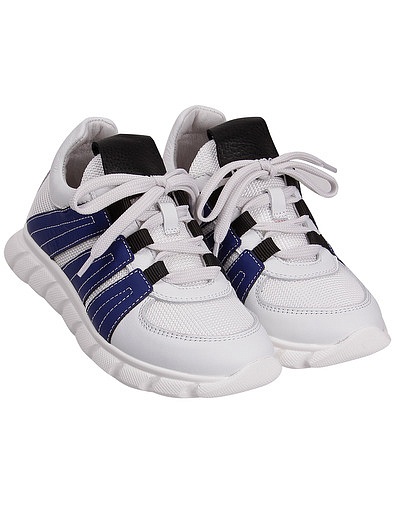 Белые кроссовки с синими кроссовками Bumper - 2101219970066 - Фото 1