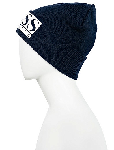 Синяя шапка с логотипом HUGO BOSS - 1354519180999 - Фото 3