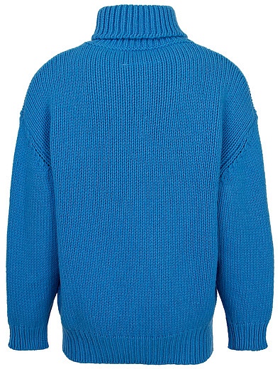 Синий джемпер с крупным лого MM6 Maison Margiela - 1264529280599 - Фото 2