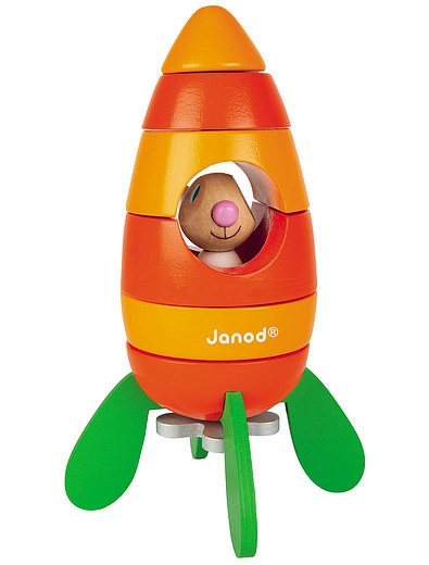 Конструктор магнитный "Кролик в ракете" JANOD - 5914529270224 - Фото 1