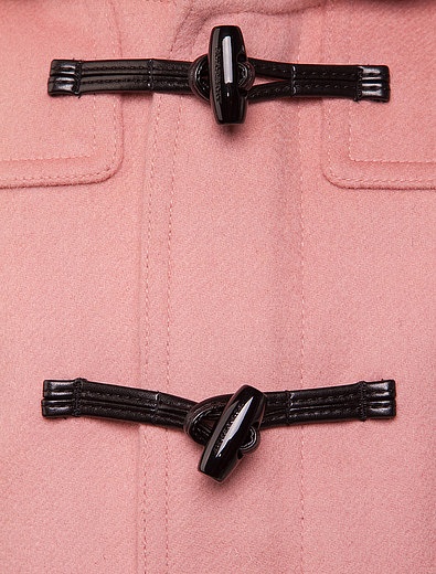 Пальто-дафлкот из шерсти розовый Burberry - 1122609780042 - Фото 2