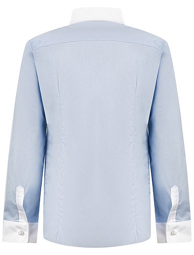Голубая рубашка с белыми деталями Aletta - 1014519181609 - Фото 2