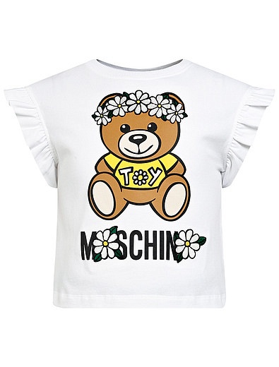 Комплект из футболки и шорт в ромашку Moschino - 3024509171846 - Фото 3