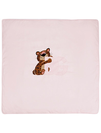 Розовое одеяло с леопардом 81х81 см Dolce & Gabbana - 0774509370048 - Фото 2