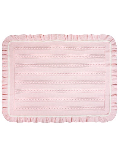 Шерстяной плед 90x70 см розового цвета Baby T - 0784509180035 - Фото 1