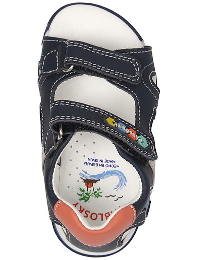 Кожаные сандалии с логотипом Pablosky - 2074519271402 - Фото 4