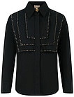 Черная блуза с декором - 1034509384926