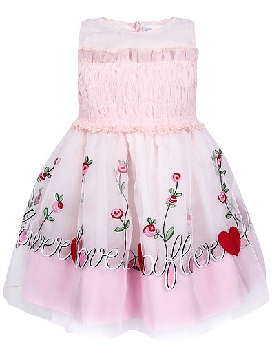 Платье с цветочной вышивкой Simonetta - 1052609870583 - Фото 1