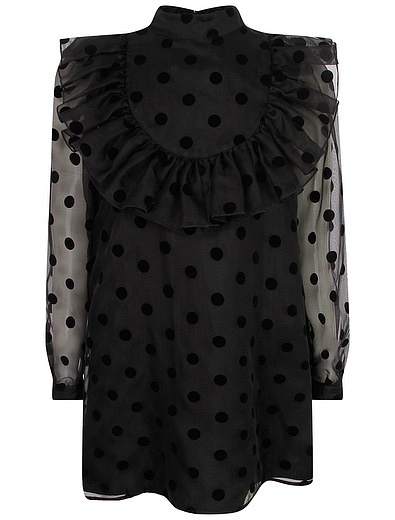 Чёрное платье из шёлка с оборкой Stella McCartney - 1054609284445 - Фото 1