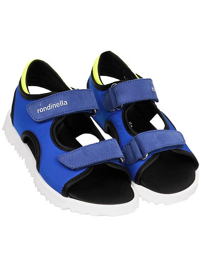 Синие сандалии из комбинированных материалов RONDINELLA - 2074519170415 - Фото 1