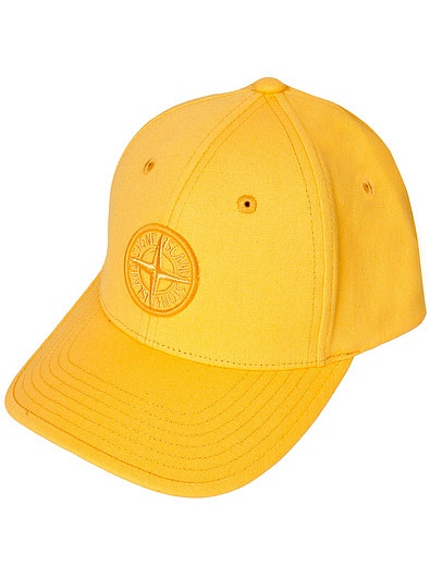 Жёлтая кепка с логотипом Stone Island - 1184519270228 - Фото 1