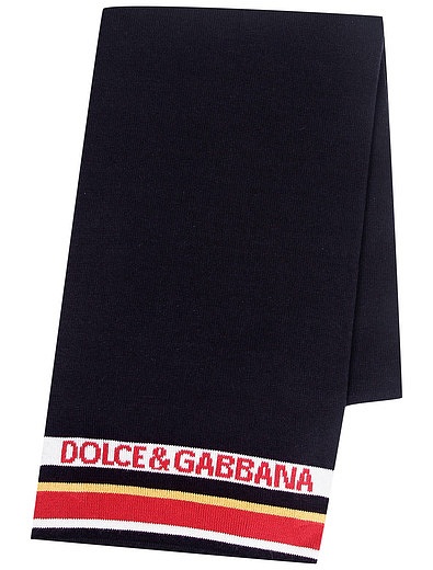 Шарф с принтом логотипа Dolce & Gabbana - 1221418980039 - Фото 1