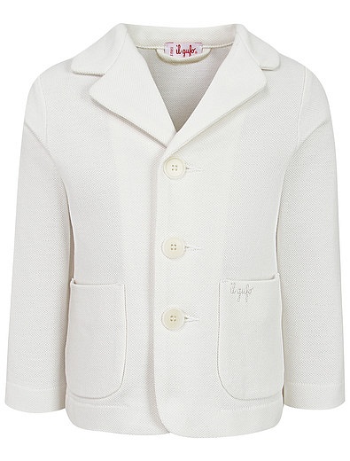 Белый хлопковый пиджак Il Gufo - 1334519370019 - Фото 1