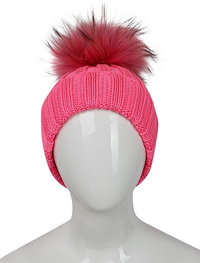 Розовая шапка с помпоном Regina - 1354509180824 - Фото 3