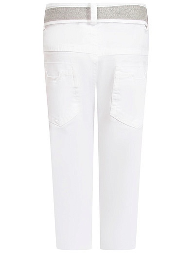 Белые брюки с эластичным ремнем Lapin House - 1084519375858 - Фото 2