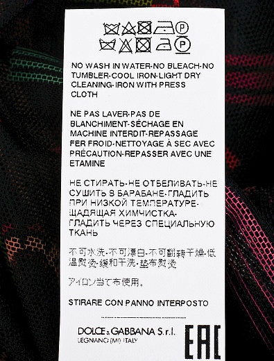 Юбка миди из тюля с принтом карандаши Dolce & Gabbana - 1041409980486 - Фото 4