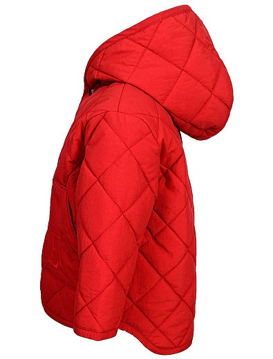 Красная стеганая куртка с капюшоном EMPORIO ARMANI - 1074529380089 - Фото 2