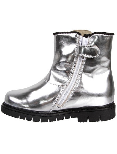 Серебряные ботинки с бантиками Simonetta - 2034209981257 - Фото 3