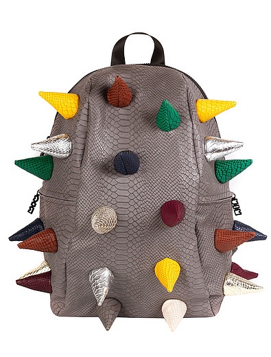 Серый Рюкзак с цветными шипами 40х30 MUI-MaxItUP - 1504520280212 - Фото 1