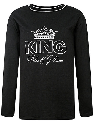 Лонгслив с принтом king Dolce & Gabbana - 4161119980013 - Фото 1