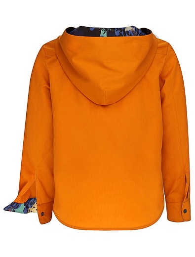 Рубашка с капюшоном оранжевого цвета TVVIIGA - 1014510180267 - Фото 4