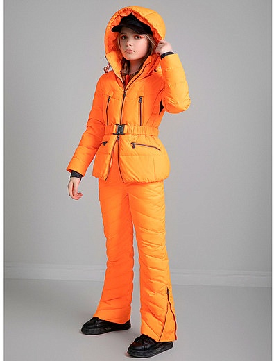 Оранжевые стеганые утепленные брюки NAUMI - 1604509181612 - Фото 3