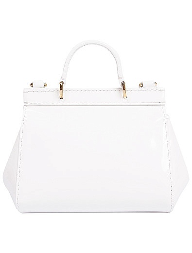 Белая лаковая сумка Dolce & Gabbana - 1204508270029 - Фото 4